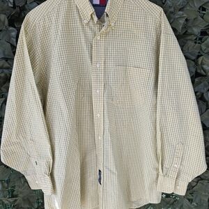 Tommy Hilfiger Men's Yellow Check Button-Down Shirt